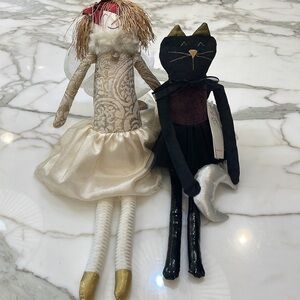 Woof & Poof Ballerina and Black Cat—Adorable!! Cat New With Tags—Ballerina NWOT